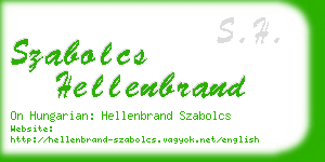szabolcs hellenbrand business card